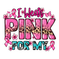 I wear pink for my custom name Cancer Awareness | Teevron
