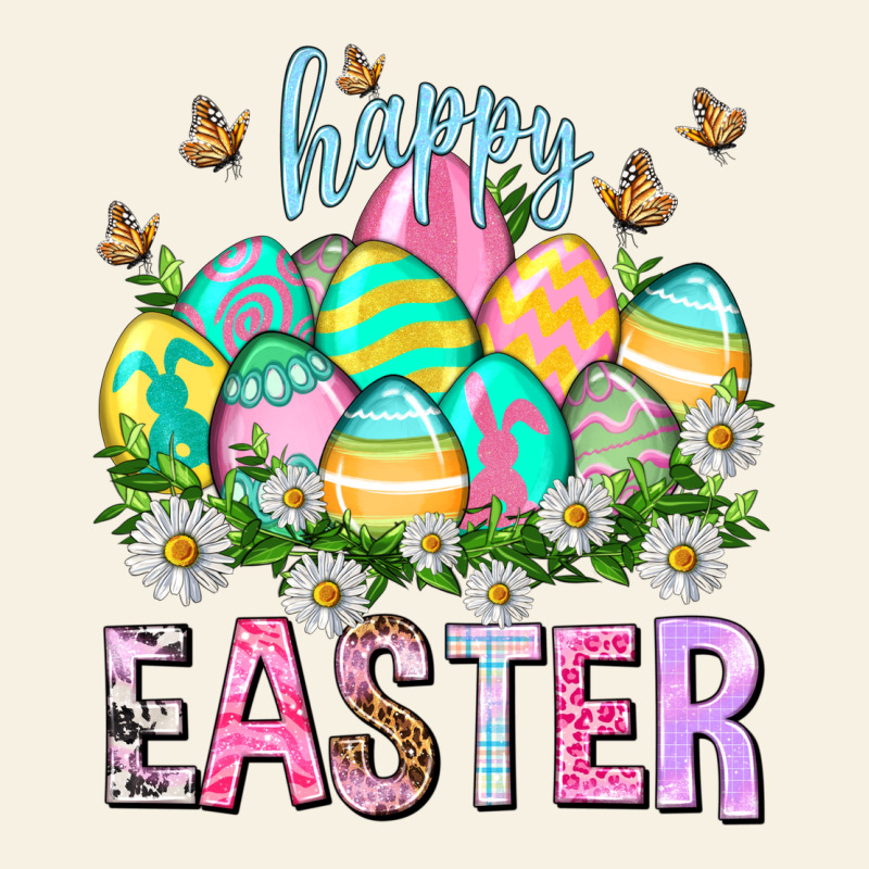 Happy Easter With Eggs Vintage Tee by NancyCooperArtShop | Teevron