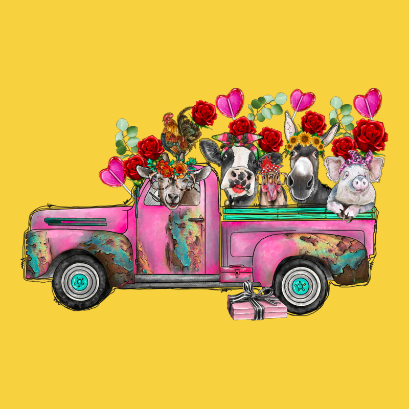 Farm Animals Valentine Truck Premium Sweatshirt by RacoonDesign | Teevron