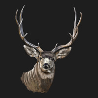 Mule Buck Deer Head Heavyweight Hoodie | Teevron