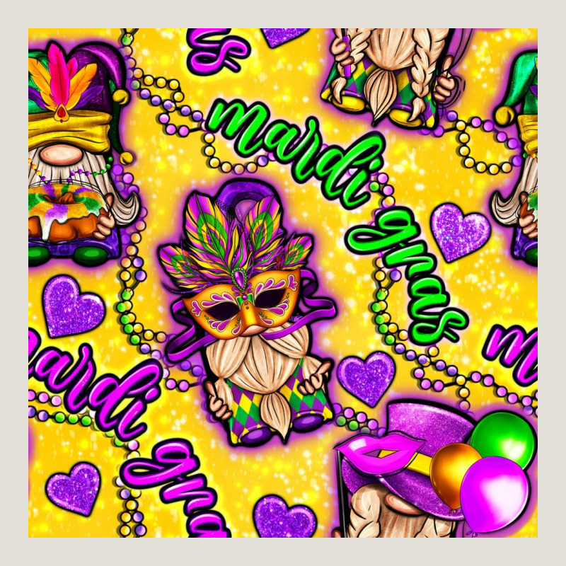 Mardi Gras Gnomies Seamless Pattern Heavy Core Tee by BundleAndBundleShop | Teevron