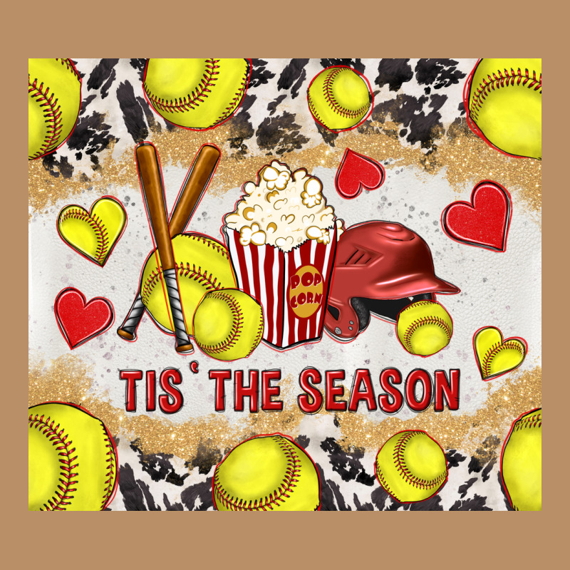 Tis' The Season Softball With Cowhide Tumbler Tbs Vintage Hoodie by TumblerDesignByShophia | Teevron