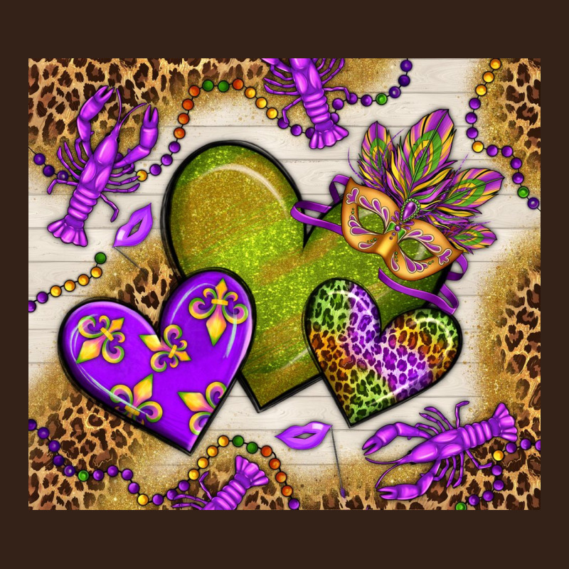 Mardi Gras Hearts Tumbler Bbs Heavy Core Tee by BundleAndBundleShop | Teevron