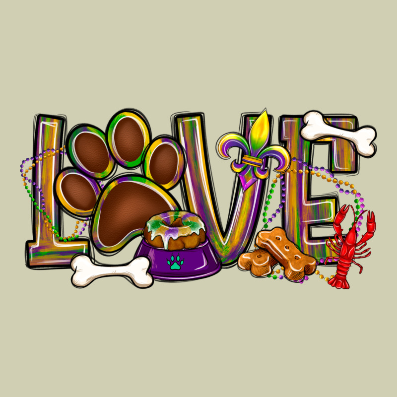 Mardi Gras Love Dog Paw Heavy Core Tee by BundleAndBundleShop | Teevron