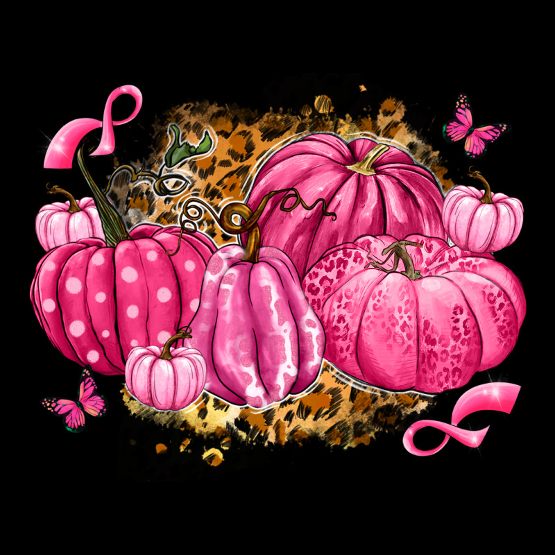 Breast Cancer Awareness Pink Pumpkins Ladies Tee by LillyAllenDesigns | Teevron