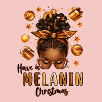 Have A Melanin Christmas Afro Messy Bun Urban Heavy Tee | Teevron
