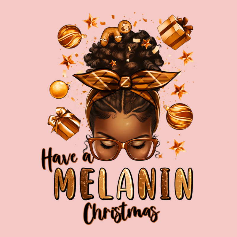 Have A Melanin Christmas Afro Messy Bun Urban Heavy Tee by texasbilliewilder | Teevron
