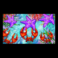 Crab And Starfish  Cup Urban Hoodie | Teevron
