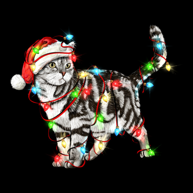 Christmas American Shorthair Cat Ladies Tee by LillyAllenDesigns | Teevron