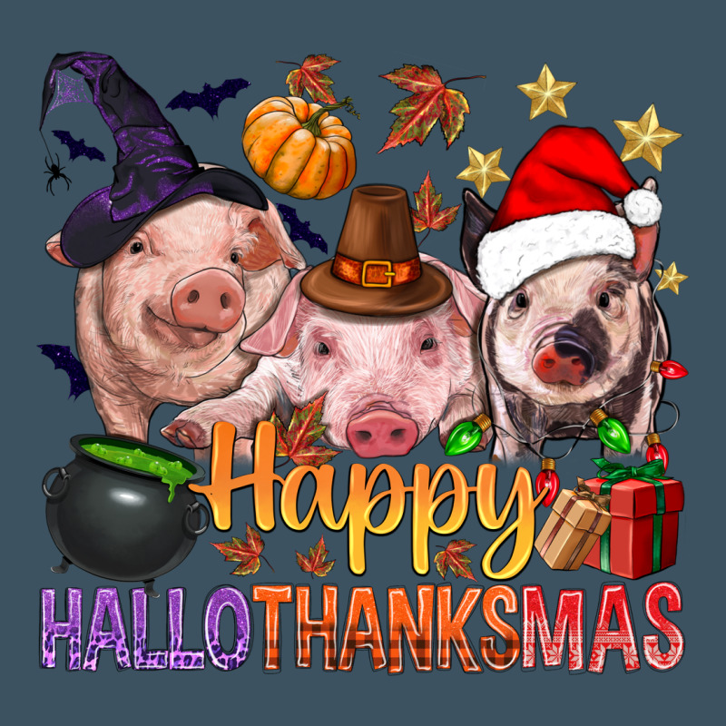 Happy Hallothanksmas Pigs Urban Heavy Tee by NancyCooperArtShop | Teevron