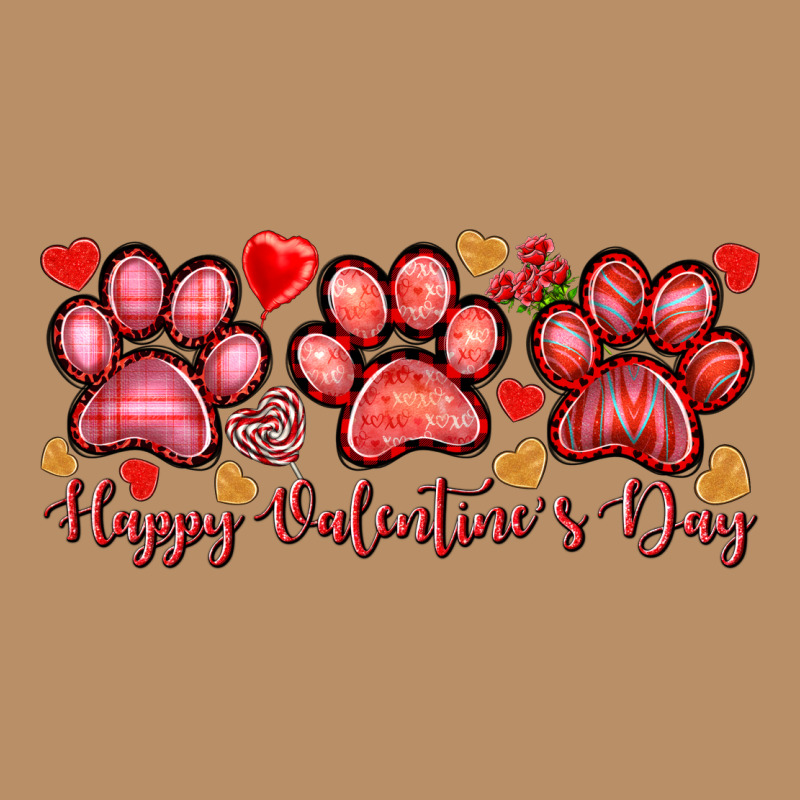 Happy Valentine's Day Paws Valentine's Day Vintage Hoodie by HowdyJamesFarm | Teevron