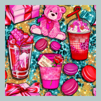 Valentines Day With Love Coffee Cups  Seamless Pattern Bbs Heavy Core Tee | Teevron