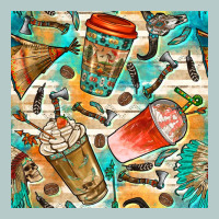 Western Indian Coffee Cups With Aztec Seamless Pattern Bbs Heavy Core Tee | Teevron