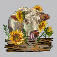Charolais Cow With Sunflowers Classic Tee | Teevron