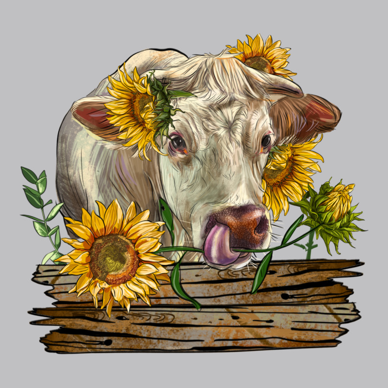 Charolais Cow With Sunflowers Classic Tee by LillyAllenDesigns | Teevron