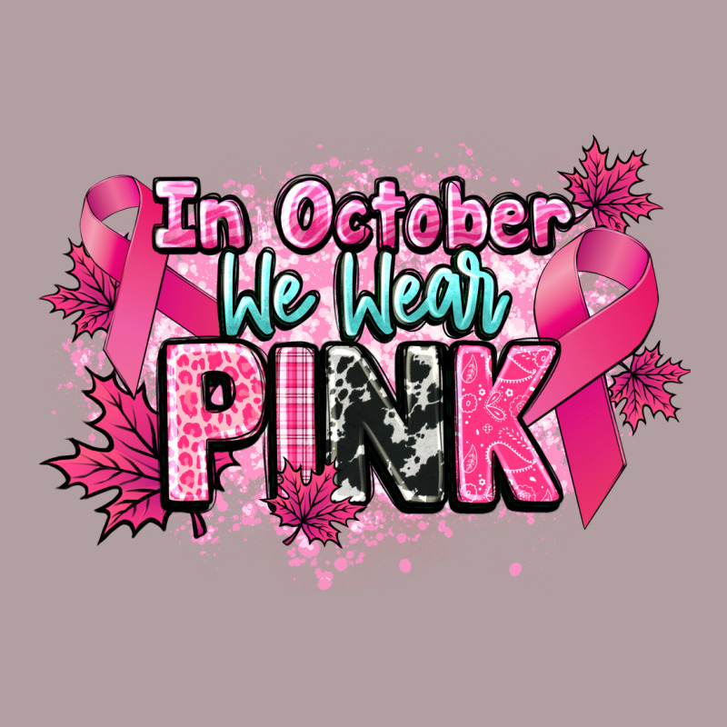 In October We Wear Pink Cancer Awareness Vintage Hoodie by HowdyJamesFarm | Teevron