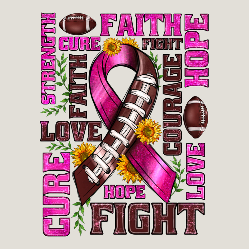 Breast Cancer American Football Ribbon Love Cure Fight Bbs Heavy Core Tee by BundleAndBundleShop | Teevron
