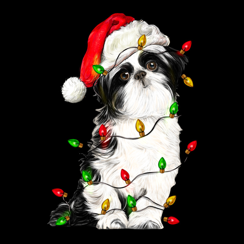 Christmas Shih Tzu Dog Ladies Tee by LillyAllenDesigns | Teevron