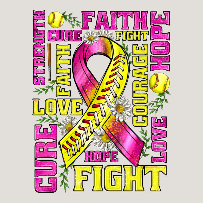 Breast Cancer Softball Ribbon Love Cure Fight Bbs Heavy Core Tee by BundleAndBundleShop | Teevron