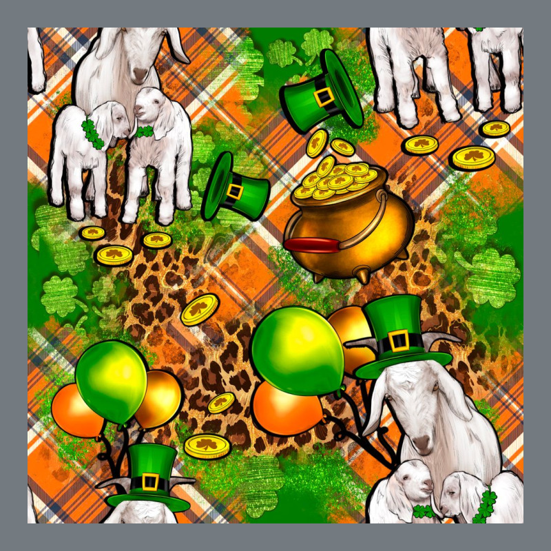 St. Patrick's Goat Family With Balloons Seamless Heavyweight Sweatshirt by FaDigitalArtStudio | Teevron