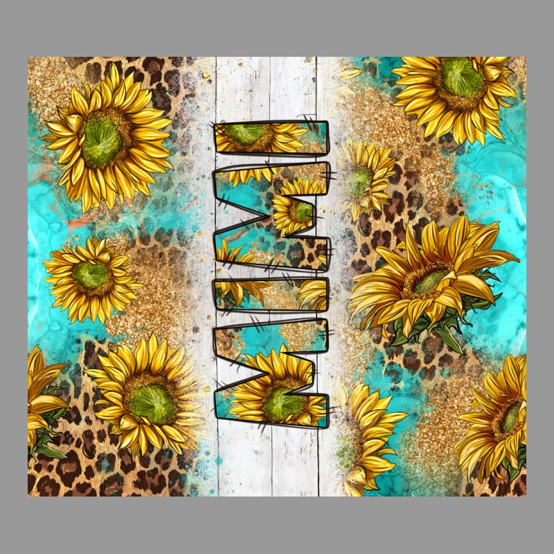 Western Mother's Day Mimi With Turquoise And Sunflowers And Leopard Tu Vintage Hoodie by TumblerDesignByShophia | Teevron