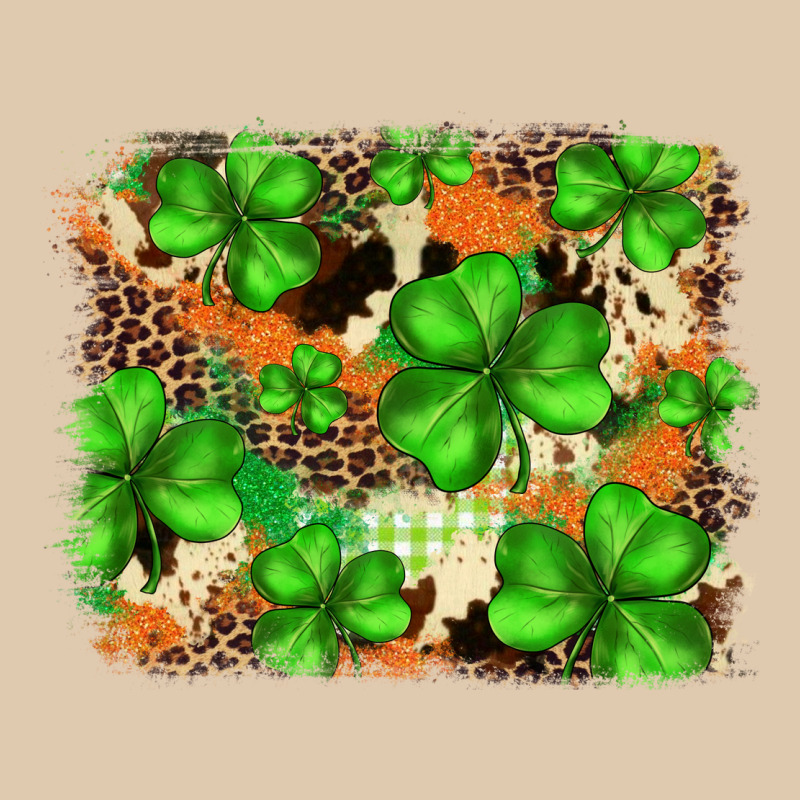 St.patricks Plaid  Green Glitter Cowhide  Leopard Heavyweight Sweatshirt by FaDigitalArtStudio | Teevron
