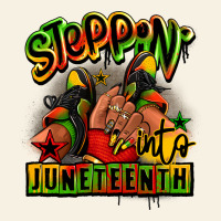 Steppin' Into Juneteenth Black Girl Sneakers Vintage Tee | Teevron