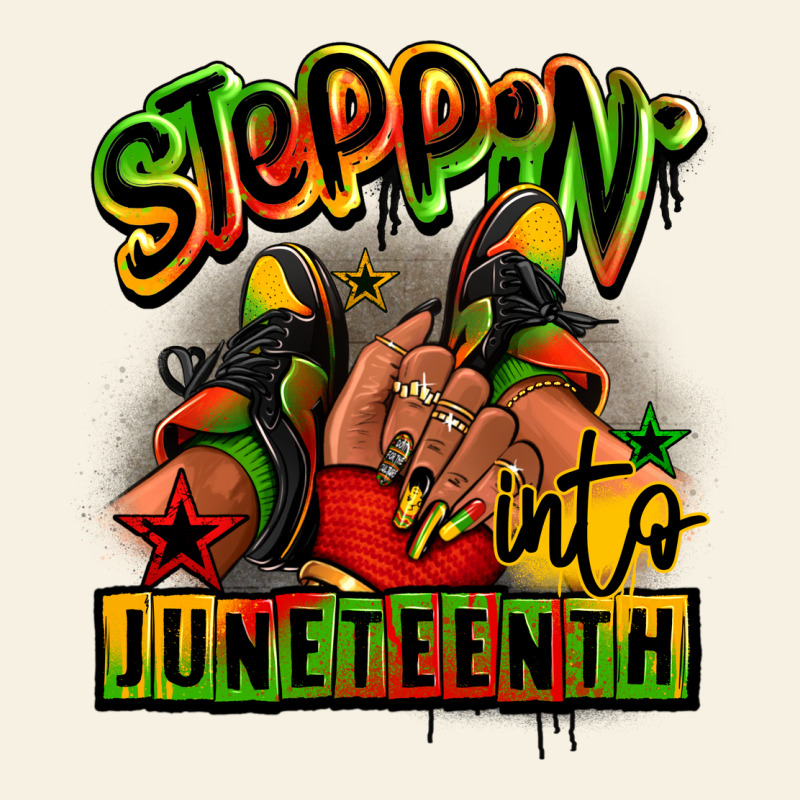 Steppin' Into Juneteenth Black Girl Sneakers Vintage Tee by RanaPortraitStore | Teevron