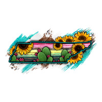 Tennessee Map Sunflower Cactus Serape | Teevron