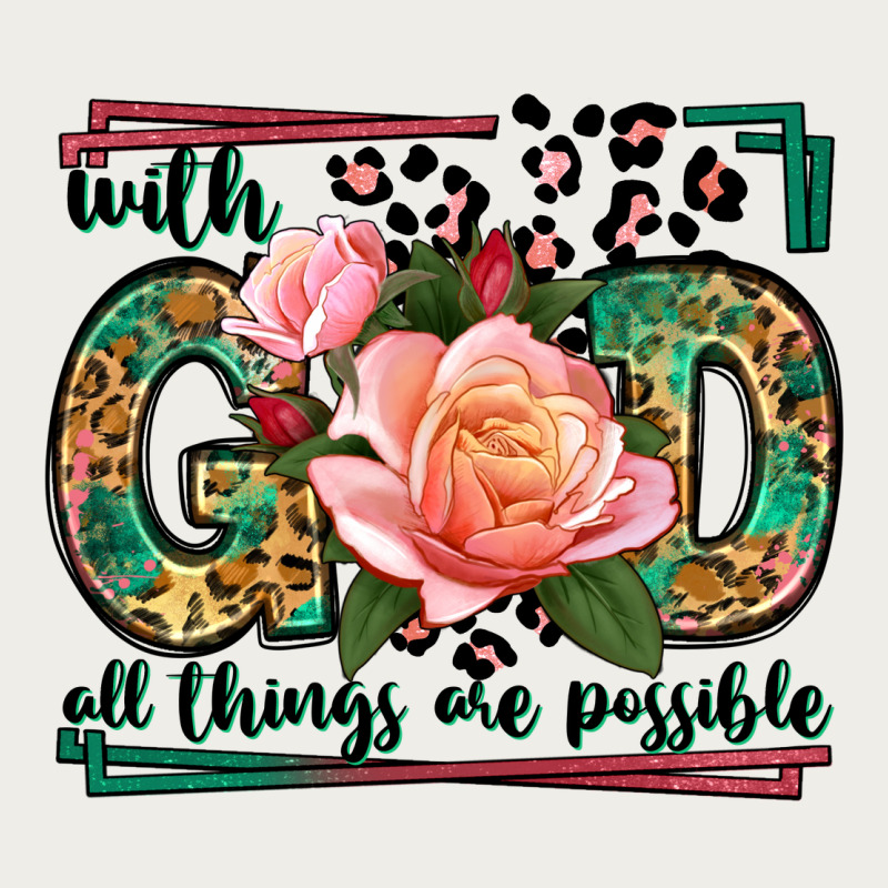 With God All Things Are Possible Leopard Frame Zipper Hoodie by LillyAllenDesigns | Teevron