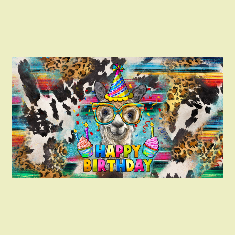 Happy Birthday Alpaca Blue Cup Urban Hoodie by BarkalooDesign | Teevron