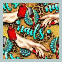 Hand And Nail Polish With Turquoise Gemstone And Leopard Seamless Patt Heavy Core Tee | Teevron
