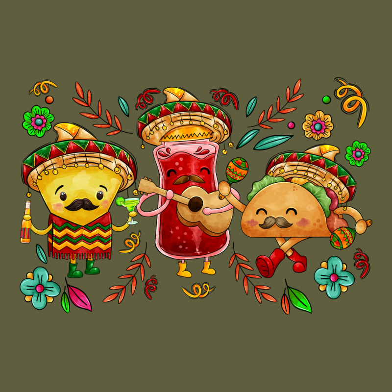 Mexican Taco Nacho And Souce Vintage Tee by NancyCooperArtShop | Teevron