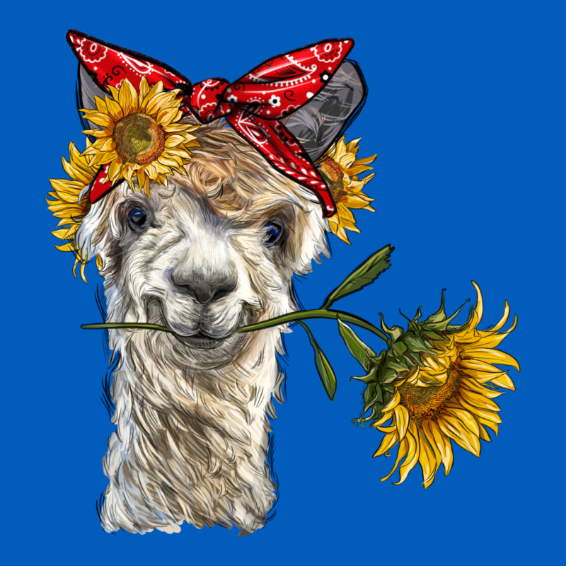 Alpaca With Sunflowers And Bandana Urban Hoodie by BarkalooDesign | Teevron