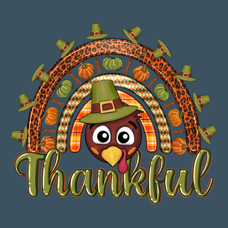 Turkey Rainbow Thankful Thanksgiving Urban Heavy Tee by NancyCooperArtShop | Teevron