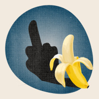 Dirty Joke Halloween Costume Joke Middle Finger Banana Zipper Hoodie | Teevron