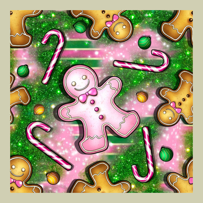 Christmas Smile Gingerbread Cookie Seamless Pattern Bbs Heavy Core Tee by BundleAndBundleShop | Teevron