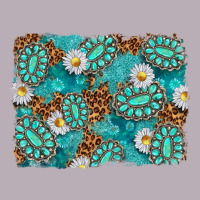 Leopard And Turquoise Gemstone Background Vintage Tee | Teevron