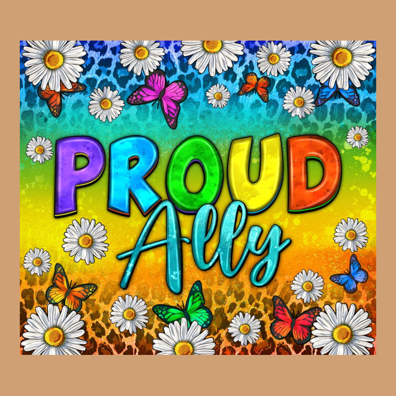 Lgbtq+ Proud Ally With Daisy Vintage Tee by NancyCooperArtShop | Teevron