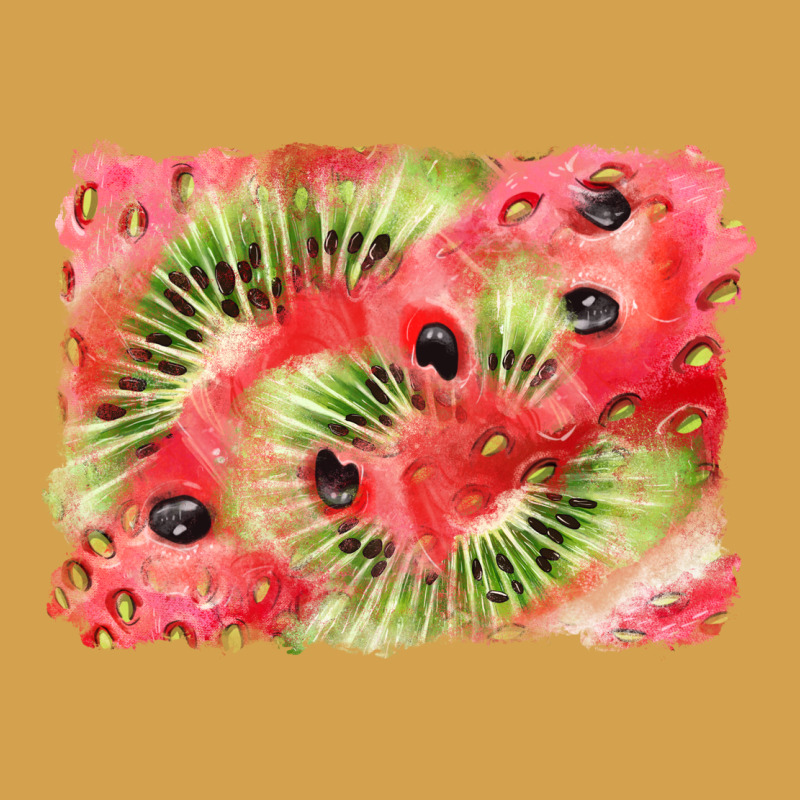 Watermelon Strawberry Kiwi Background Urban Hoodie by BarkalooDesign | Teevron