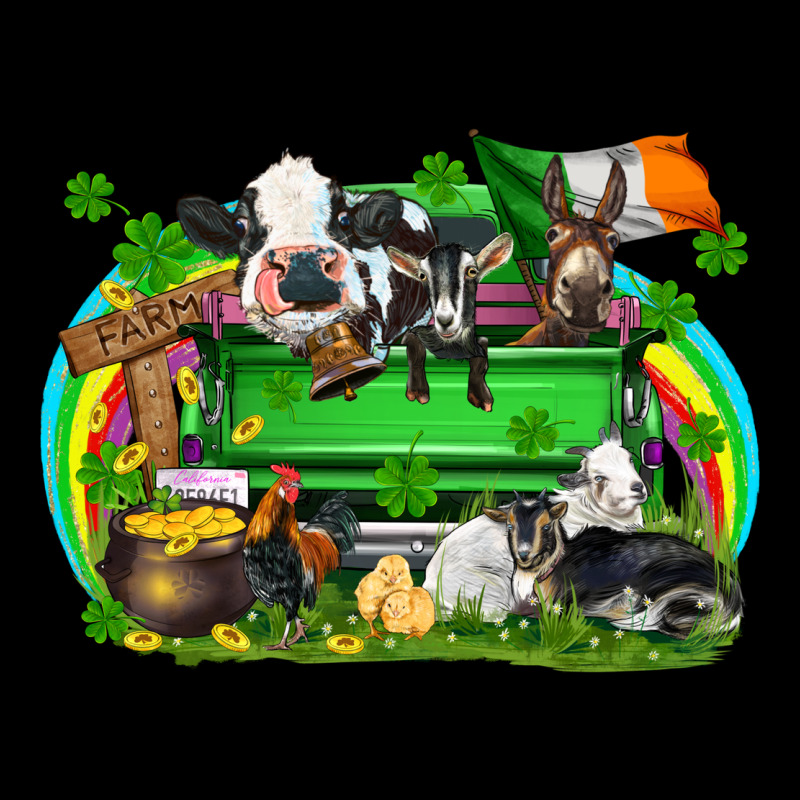 St. Patrick's Day Farm Animal Truck Heavyweight Sweatshirt by FaDigitalArtStudio | Teevron