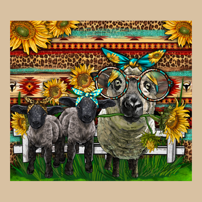 Western Cute Hampshire Sheep Family Heavyweight Hoodie by LillyAllenDesigns | Teevron