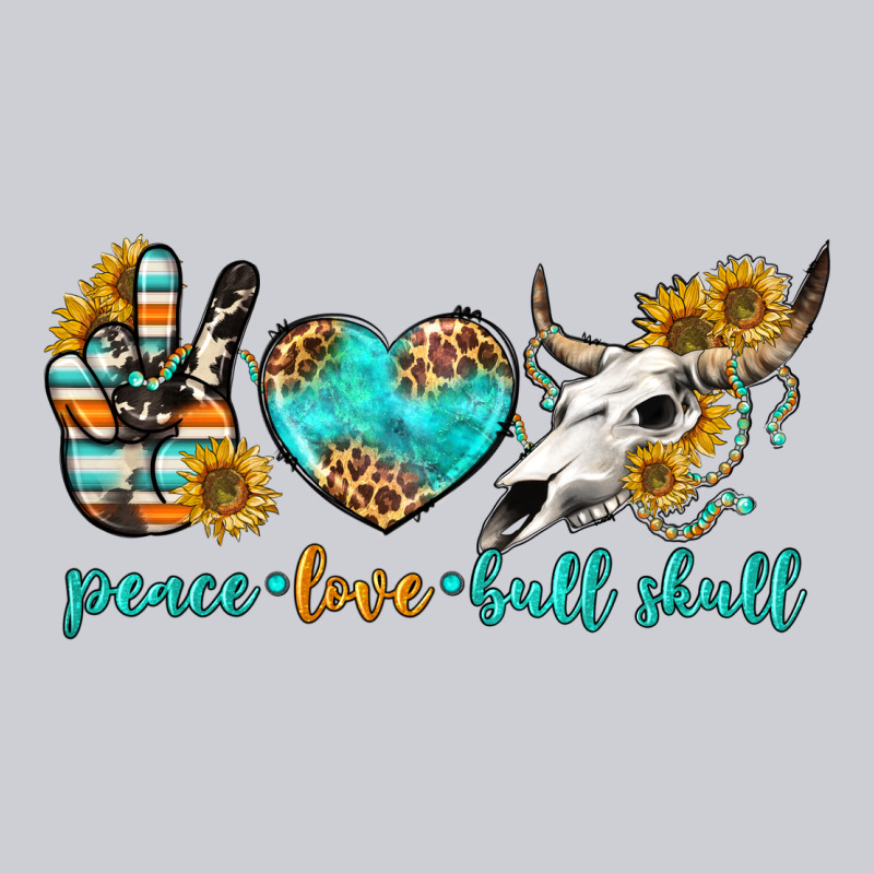 Peace Love Bull Skull Bbs Heavyweight Sweatshirt by BundleAndBundleShop | Teevron