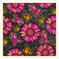 Breast Cancer Sunflower Seamless Pattern Premium Hoodie | Teevron