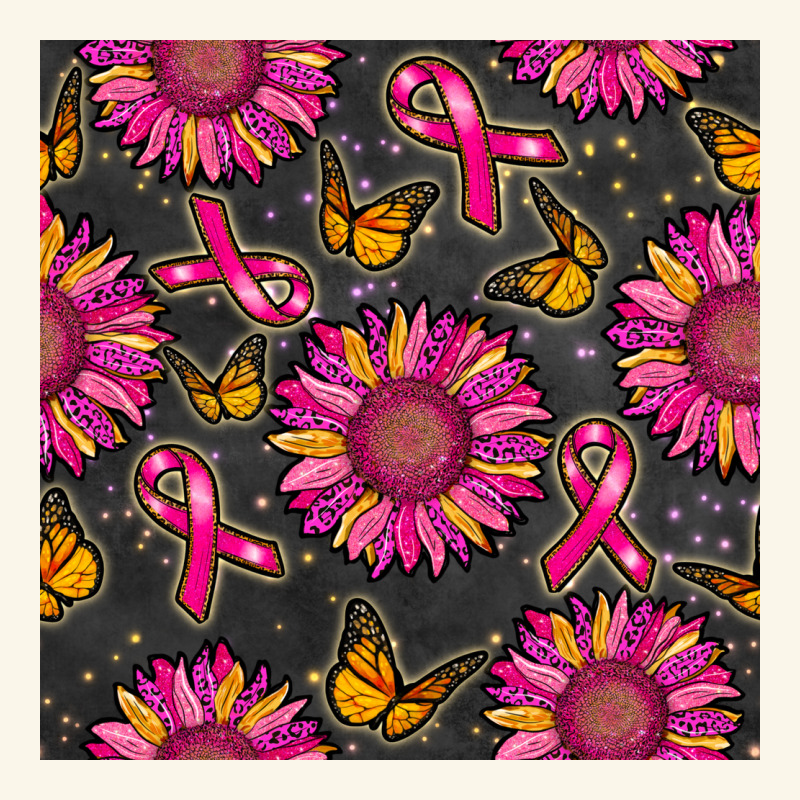 Breast Cancer Sunflower Seamless Pattern Premium Hoodie by BundleAndBundleShop | Teevron