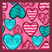 Valentines Day Hearts Seamless Pattern Premium Hoodie | Teevron