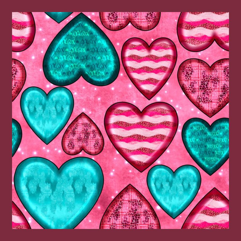Valentines Day Hearts Seamless Pattern Premium Hoodie by BundleAndBundleShop | Teevron