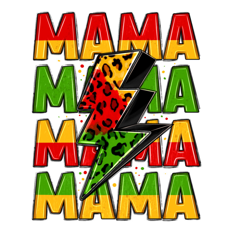 Mama Lightning Bolt Juneteenth Ladies Tee by LillyAllenDesigns | Teevron