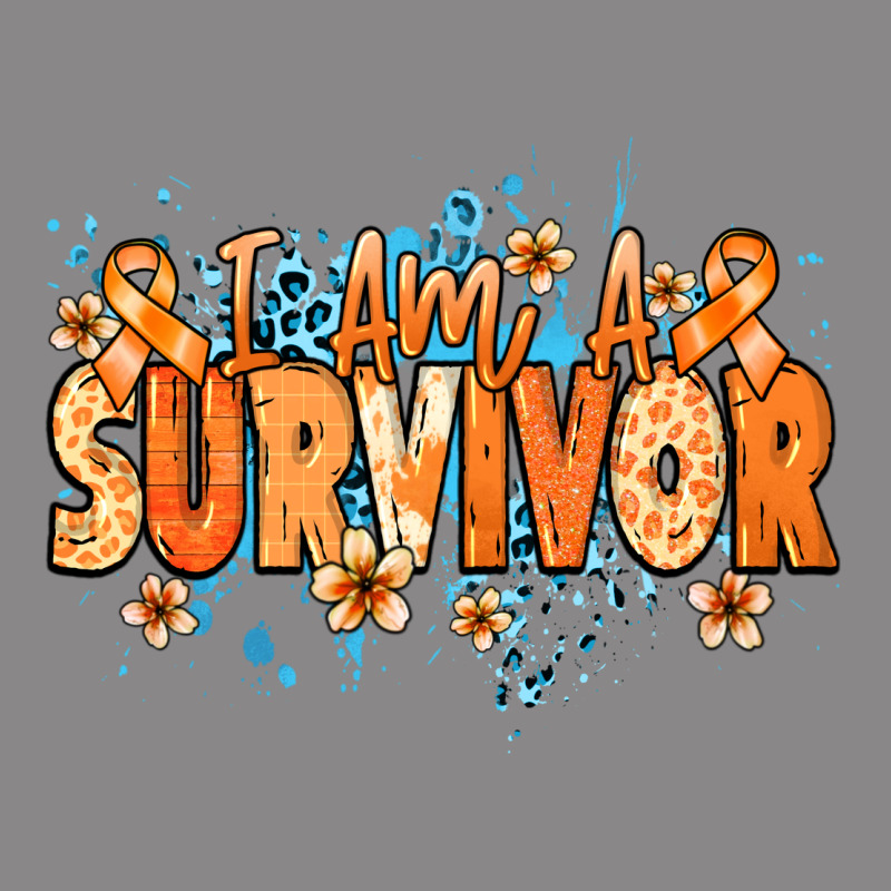 I Am A Survivor Orange Ribbon Kidney Cancer Vintage Tee by NancyCooperArtShop | Teevron