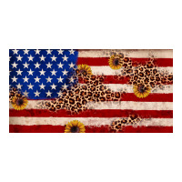 American flag leopard sunflower | Teevron